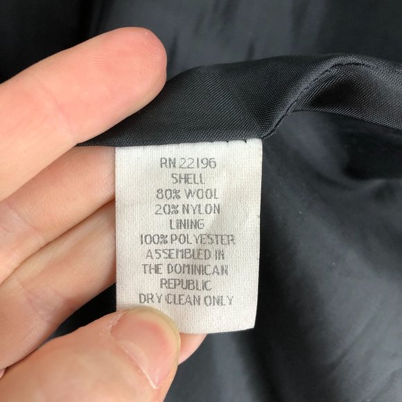 Herman Kay VTG Women's Size Medium Dark Grey Wool Blend Button Front Coat Jacket - Picture 8 of 8